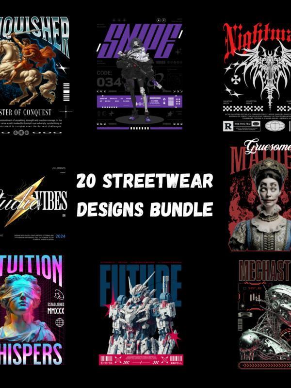 20 Streetwear Designs Bundle V2